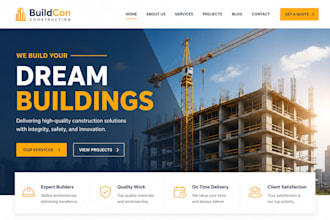 design wix construction website property development investor realtor website