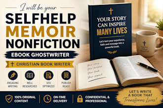 be selfhelp memoir nonfiction ebook ghostwriter christian book writer