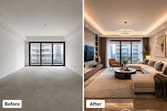 do professional ai interior design and virtual staging