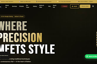 build a premium website for your barbershop or salon