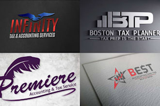 financial accounting income tax brochure flyer logo design