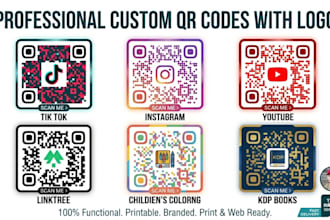 design custom professional qr code with logo