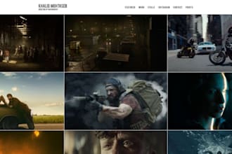 build squarespace videography website creative portfolio website