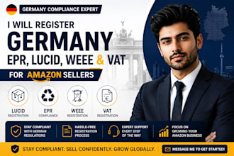 register germany epr, lucid, weee and vat for amazon sellers
