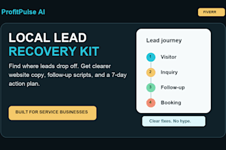 create a local business lead recovery kit with copy and follow up scripts