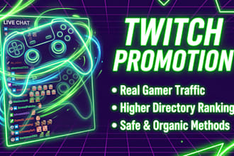 do twitch promotion and channel marketing to boost live viewers and followers