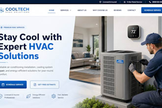 design wix hvac website air conditioning installation cooling system website