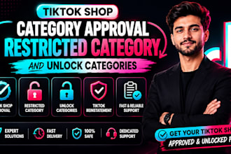 do tiktok shop categories approval, restricted category and unlock categories