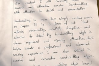 neat and eye catching handwriting