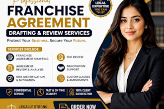 draft, review, and customize a franchise agreement