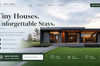 create fix squarespace tiny house website vacation rental website airbnb website