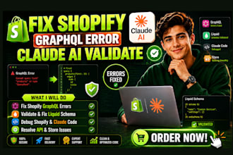 fix shopify graphql error claude code validate liquid schema debug shopify ai