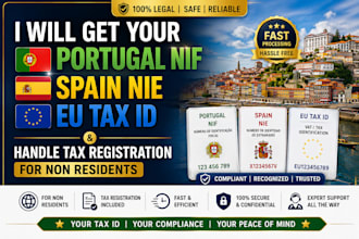 get your portugal nif spain nie eu tax id and handle tax registration