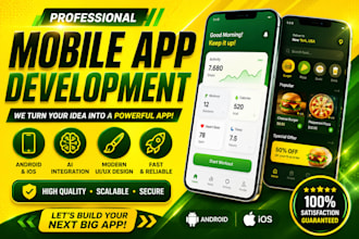 create a custom android or ios app with modern design and ai