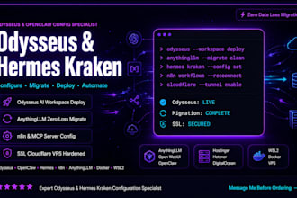 n8n agent terraform openclaw hermes kraken anythingllm odysseus vps wsl2 docker