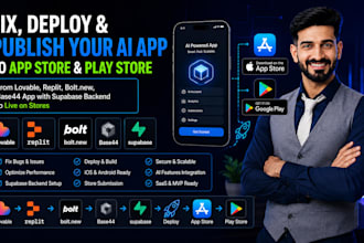 fix deploy base44 lovable ai replit bolt new emergent sh to app store playstore