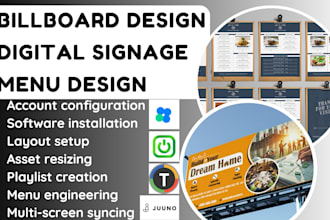 design canva displai spectrio trudigital digitalmenu TV juuno optisigns yodeck