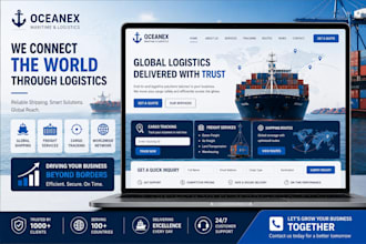 design maritime website for shipping cargo and logistics companies