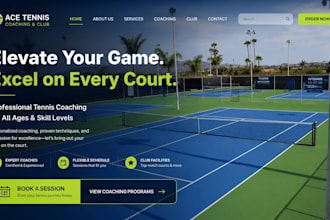 fix design squarespace tennis coaches website tennis club instructor website