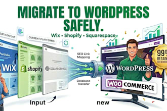 migrate wix, shopify, and squarespace to wordpress safely