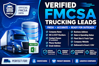 extract verified fmcsa trucking leads for dispatchers