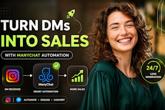 build manychat instagram dm automation funnel for lead generation