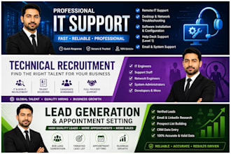 provide professional IT support,technical recruitment,and lead generation