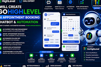 create gohighlevel ai appointment booking chatbot and automation