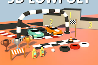 create low poly 3d models for indie games in blender