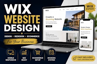 build wix website, design wix or redesign wix website for your business