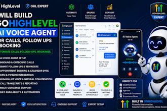 build gohighlevel ai voice agent for calls, follow ups and booking
