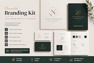 design modern minimalist logo brand identity branding kit