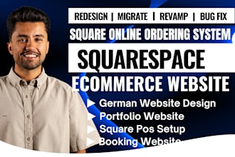 design german squarespace website revamp portfolio website square online store