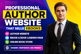 author website, ebook website, book landing page, online book store, book sales