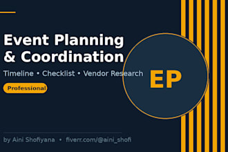 assist you in planning and coordinating your event professionally