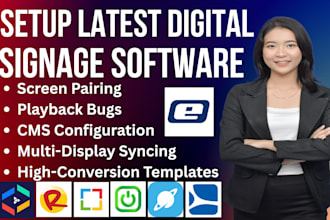 setup digital signage latest software easescreen cenareo coates korbyt spinetix