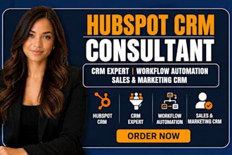 be your hubspot CRM consultant, CRM expert, workflow automation, sales marketing