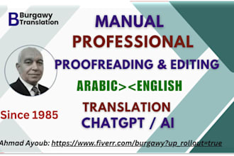 proofread and edit arabic documents professionally
