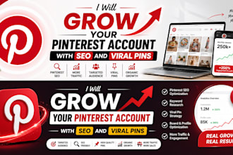 grow your pinterest account with SEO and viral pins