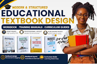 design educational textbook, training booklet layout, curriculum guide manual