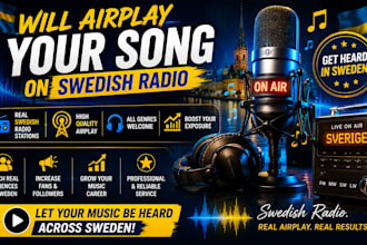 do radio airplay promotion to london,swedish, canada   digital vip radio