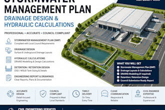 prepare stormwater management plans and drainage design reports