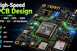 design high speed pcb, rf, wifi, gps, GSM, esp32, iot hardware,s3 ai voice chat