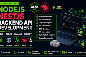 build nodejs nestjs backend apis