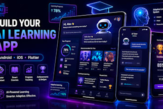 develop ai learning app using flutter for android and ios