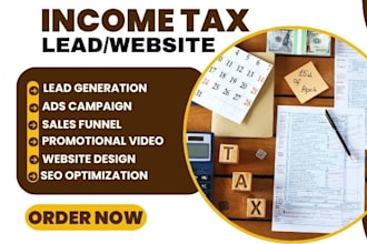 income tax leads tax preparation leads tax website finance website tax leads