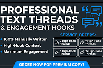 write professional text threads to scale your brand and attract clients