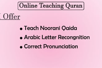 teach online quran for kids and femals