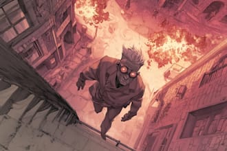 illustrate custom comic book characters and scenes