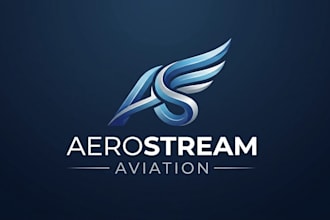 design a professional and modern aviation logo for your business